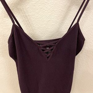 Aeropostale Purple stretchy spaghetti strap tank top Size M/L